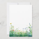 Invitation just Love Script Wildflowers Florale Mariage (Dos)