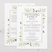 Invitation Just Love Sequel Vœux de Mariage Verdure (Devant / Derrière)