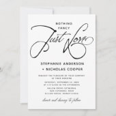 Invitation Just Love Typography Script écriture naturelle (Devant)