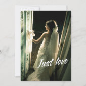 Invitation Just Love Wedding Party-Modern Minimalist Romantic (Devant)