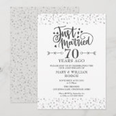 Invitation Just Married 70th Wedding Anniversary (Devant / Derrière)