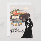 Invitation Just Married Wedding Party-Elegant Modern Newlywed (Devant)
