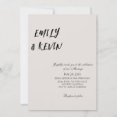 Invitation Just Married Wedding Party-Elegant Modern Newlywed (Dos)