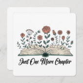Invitation Just One More Chapter – Floral Book Lover (Devant / Derrière)
