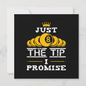 Invitation Just The Tip I Promise Billard (Dos)