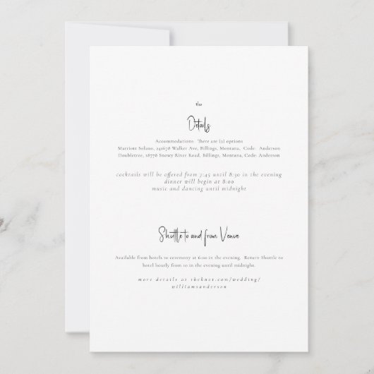 Invitation Just the Two of Us Mariage Detitation (Devant)