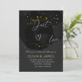 Invitation Juste Aimer Soirée De Mariage Élégante (Debout devant)