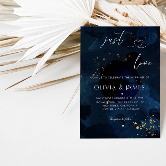 Invitation Juste Aimer Soirée De Mariage Élégante