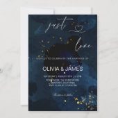 Invitation Juste Aimer Soirée De Mariage Élégante (Devant)