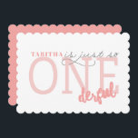 Invitation Juste ainsi ONEderful<br><div class="desc">Bel premier invitation d'anniversaire. Une partie d'une collection.</div>