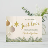 Invitation Juste Amour Mariage Fuite de Noces Fête (Debout devant)