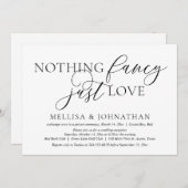 Invitation Juste Amour, Mariage Simple Fuite de Mariage (Devant / Derrière)