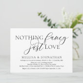 Invitation Juste Amour, Mariage Simple Fuite Party (Debout devant)