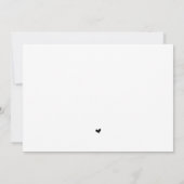 Invitation Juste Amour, Mariage Simple Fuite Party (Dos)