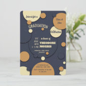 Invitation Juste des points d'inscription à la fête de gradua (Debout devant)