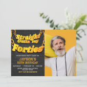 Invitation Juste devant mes 40 ans avec photo (Debout devant)