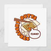 Invitation Juste En Dehors De Yummy Ramen nouilles (Devant / Derrière)