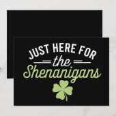 Invitation Juste ici pour la Saint Patrick des Shenanigans (Devant / Derrière)