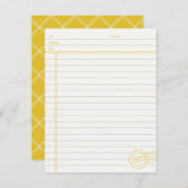 Invitation Juste les faits papeterie - Marigold (Devant / Derrière)