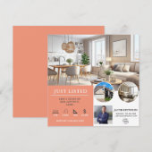 Invitation Juste listé | Flyer immobilier (Devant / Derrière)