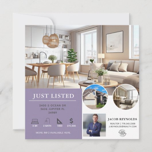 Invitation Juste listé | Flyer immobilier (Devant)