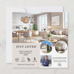 Invitation Juste listé   Flyer immobilier