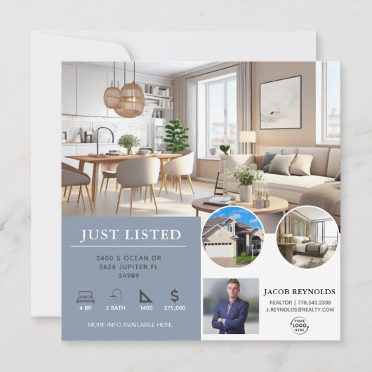 Invitation Juste listé | Flyer immobilier (Devant)