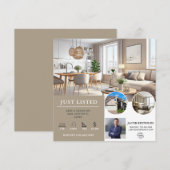 Invitation Juste listé | Flyer immobilier (Devant / Derrière)