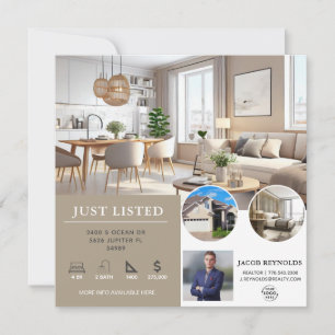 Invitation Juste listé Flyer immobilier