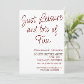 Invitation Juste Loisirs et beaucoup de plaisir Drôle Retrait (Debout devant)