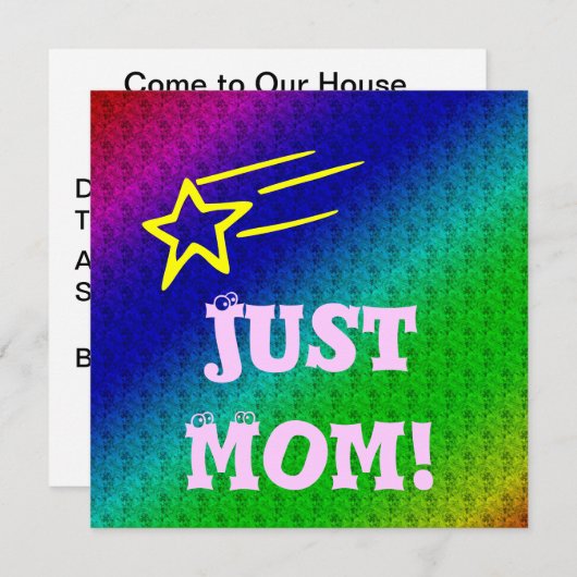 Invitation Juste Maman Superstar (Devant / Derrière)