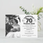 Invitation Juste marié 70ème anniversaire de Mariage Photo (Debout devant)