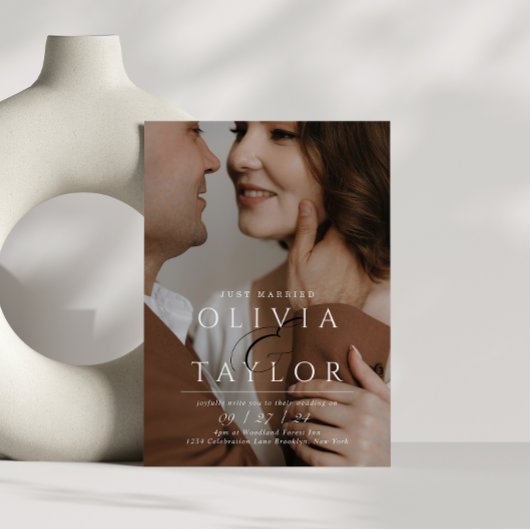 Invitation Juste Marié Ampersand Interjumelé 2 Mariage photo