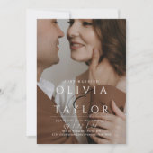 Invitation Juste Marié Ampersand Interjumelé 2 Mariage photo (Devant)