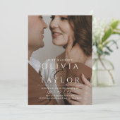 Invitation Juste Marié Ampersand Interjumelé 2 Mariage photo (Debout devant)