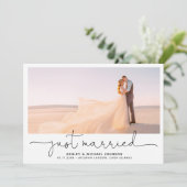 Invitation Juste Marié Elopement 4 Réception Photo Seulement (Debout devant)