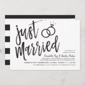 Invitation Juste marié | Fête de mariage (Devant / Derrière)