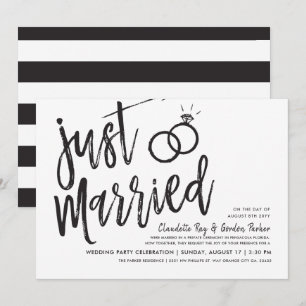 Invitation Juste marié   Fête de mariage