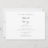 Invitation Juste Marié Frame PhotoTypographie horizontale (Dos)