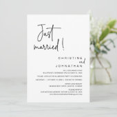 Invitation Juste Marié, Mariage Elopement Diner Party Invit (Debout devant)