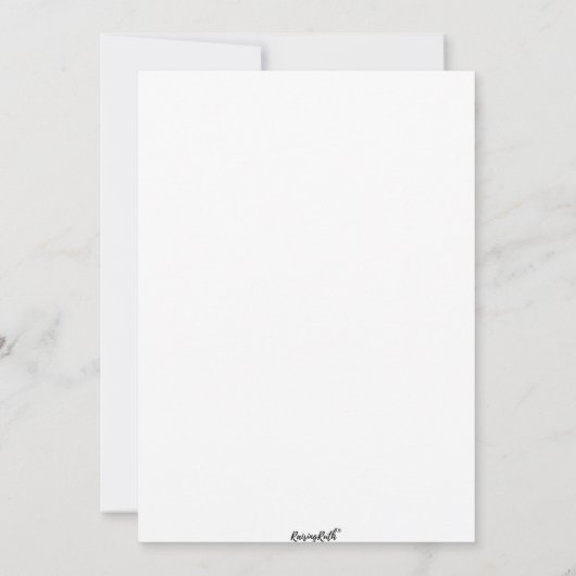 Invitation Juste parce que (Dos)