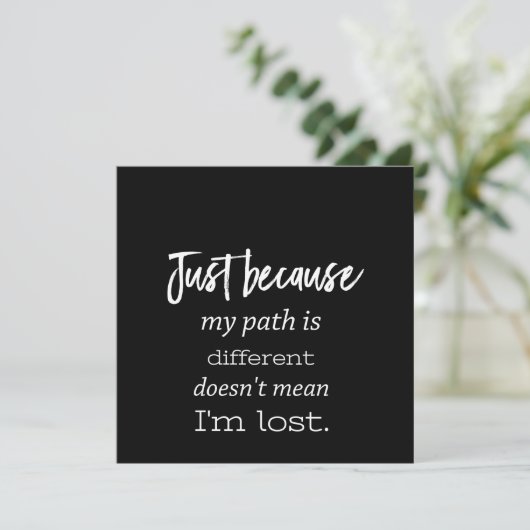 Invitation juste parce que mon chemin est différent ne veut p (Debout devant)