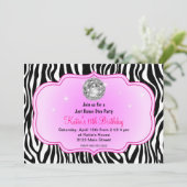 Invitation Juste partie de diva de disco de danse (Debout devant)