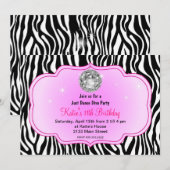 Invitation Juste partie de diva de disco de danse (Devant / Derrière)