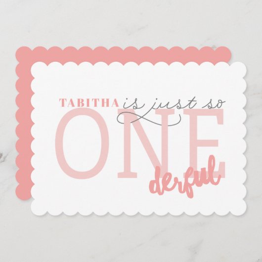 Invitation Juste pour ONEderful (Devant / Derrière)