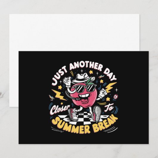 Invitation Juste un autre jour plus proche des vacances d'été (Devant / Derrière)