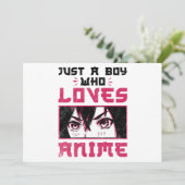 Invitation Juste un garçon qui aime Anime Weeb Otaku (Debout devant)