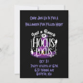Invitation Juste Un Groupe D'Invitation Hocus Pocus Halloween (Devant)