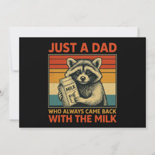 Invitation Juste un papa qui revient toujours avec le lait