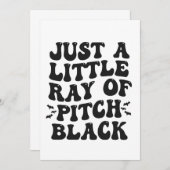 Invitation Juste un petit rayon de cadeau drôle groovy noir c (Devant / Derrière)